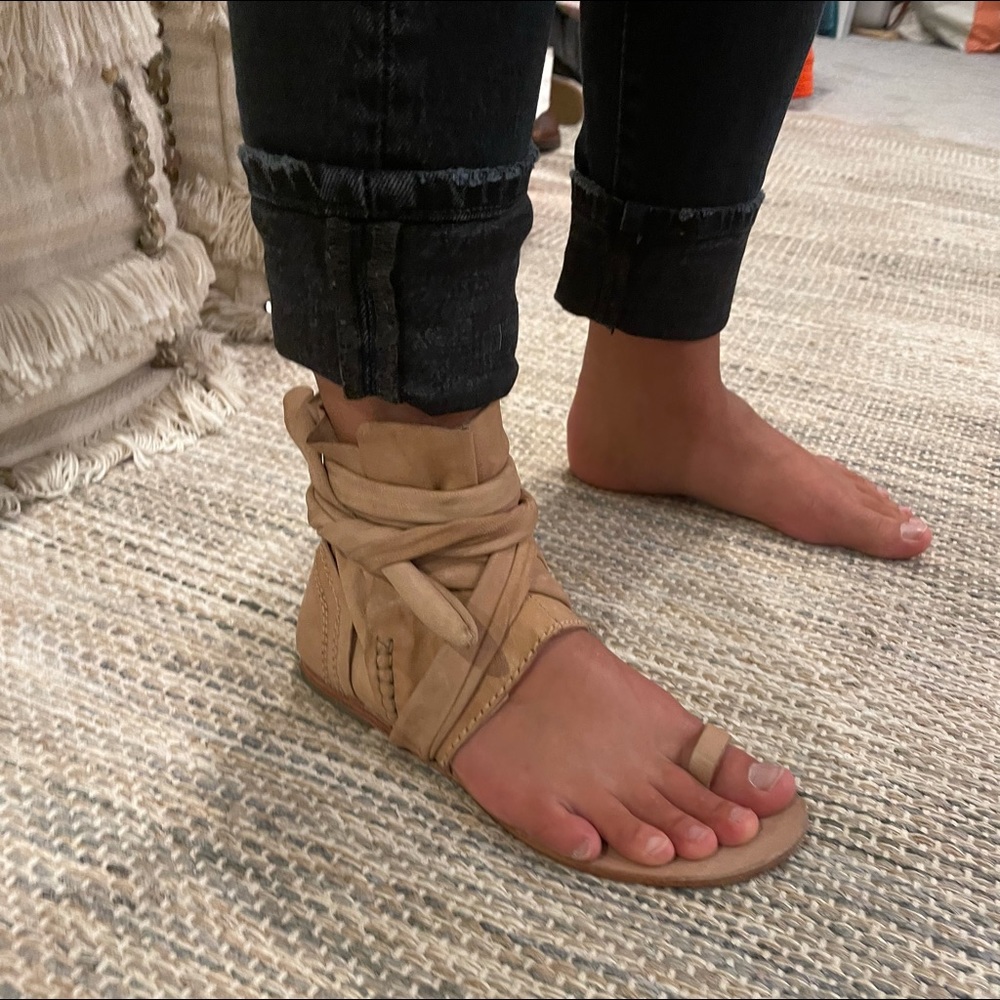 Free People Wrap Leather Sandals 38